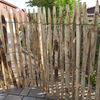 Proline Staketenzaun Kastanie 100 cm hoch, 10m Länge, Lattabstand ca 2-4cm