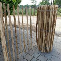 Proline Staketenzaun Kastanie 120 cm hoch, 1 m-Schnittware bis max 9m Länge, Lattabstand ca 8-10cm