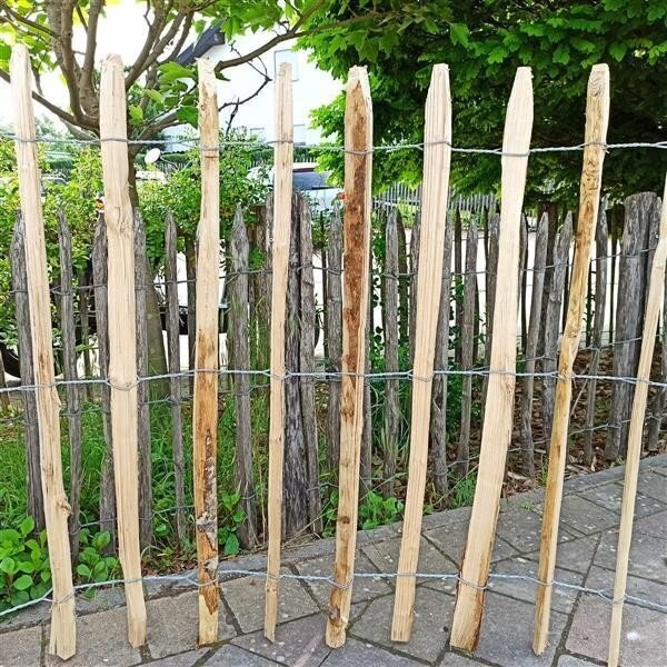 Proline Staketenzaun Kastanie 100 cm hoch, 1m-Schnittware bis max 9m Länge, Lattabstand ca 8-10cm