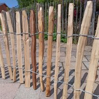 Proline Staketenzaun Kastanie 50 cm hoch, Schnittware 1-9m, Lattabstand ca 2-4cm