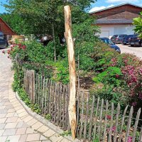 Zaunpfahl Kastanie Höhe 200 cm rund zu Zaun...