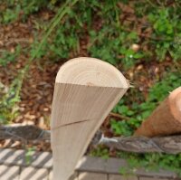 Querriegel 120cm aus Kastanie, halbiertes Rundholz, ungeschliffen, roh