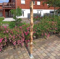 Rundholz Kastanie Höhe 200 cm Durchmesser ca 8cm