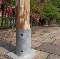 Rundholz Kastanie Höhe 200 cm Durchmesser ca 8cm