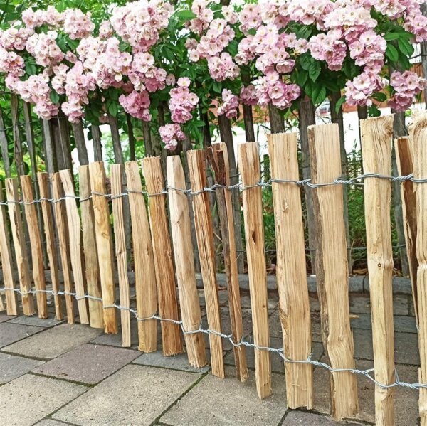 Proline Staketenzaun Kastanie 40 cm hoch, 10m-Rolle, Lattabstand ca 2-4cm